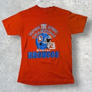 1987 Denver Broncos Football AFC West Champions Trench T-Shirt Medium VTG NFL
